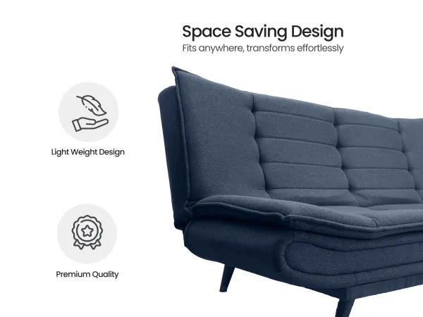 Oasis Sofa Cum Bed in Navy Blue